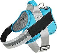 Vista 24 de Bolux - Arnés para perro, reflectante y transpirable, ajustable, con asa, para sacarlo a pasear, no más tirones ni asfixia (rojo intenso, tamaño M)