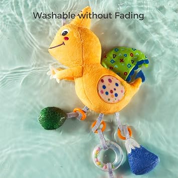 TUMAMA Dinosaur Hanging Rattle Toy for 3 6 9 12 Months Boys and Girls