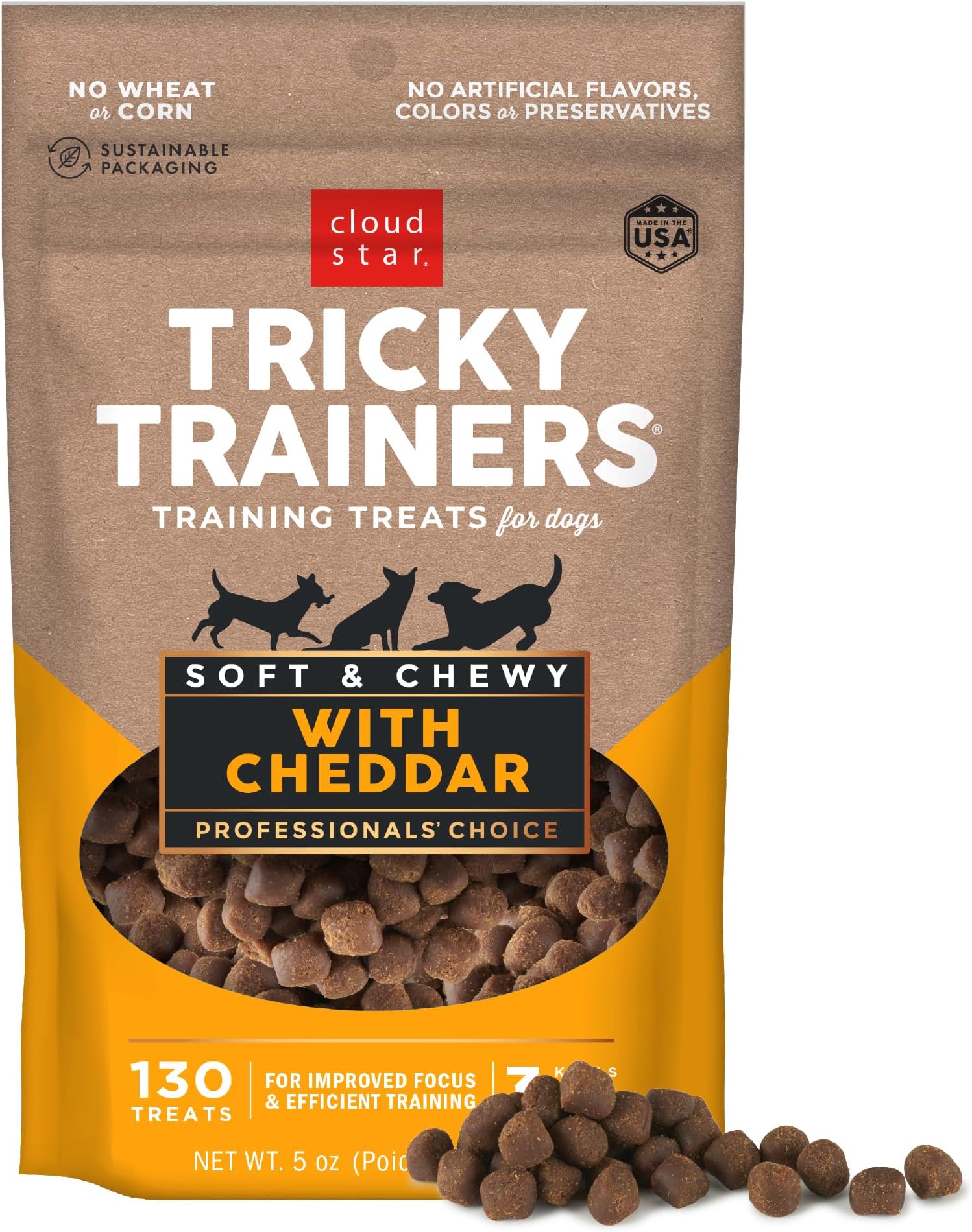 Cloud Star Corporation Tricky Trainer 5 Oz Chewy Cheddar