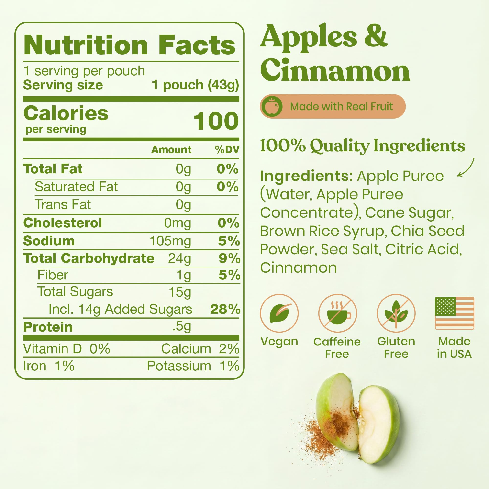 Huma Chia Energy Gel, Apples & Cinnamon, 12 Gels — Amazon image 2
