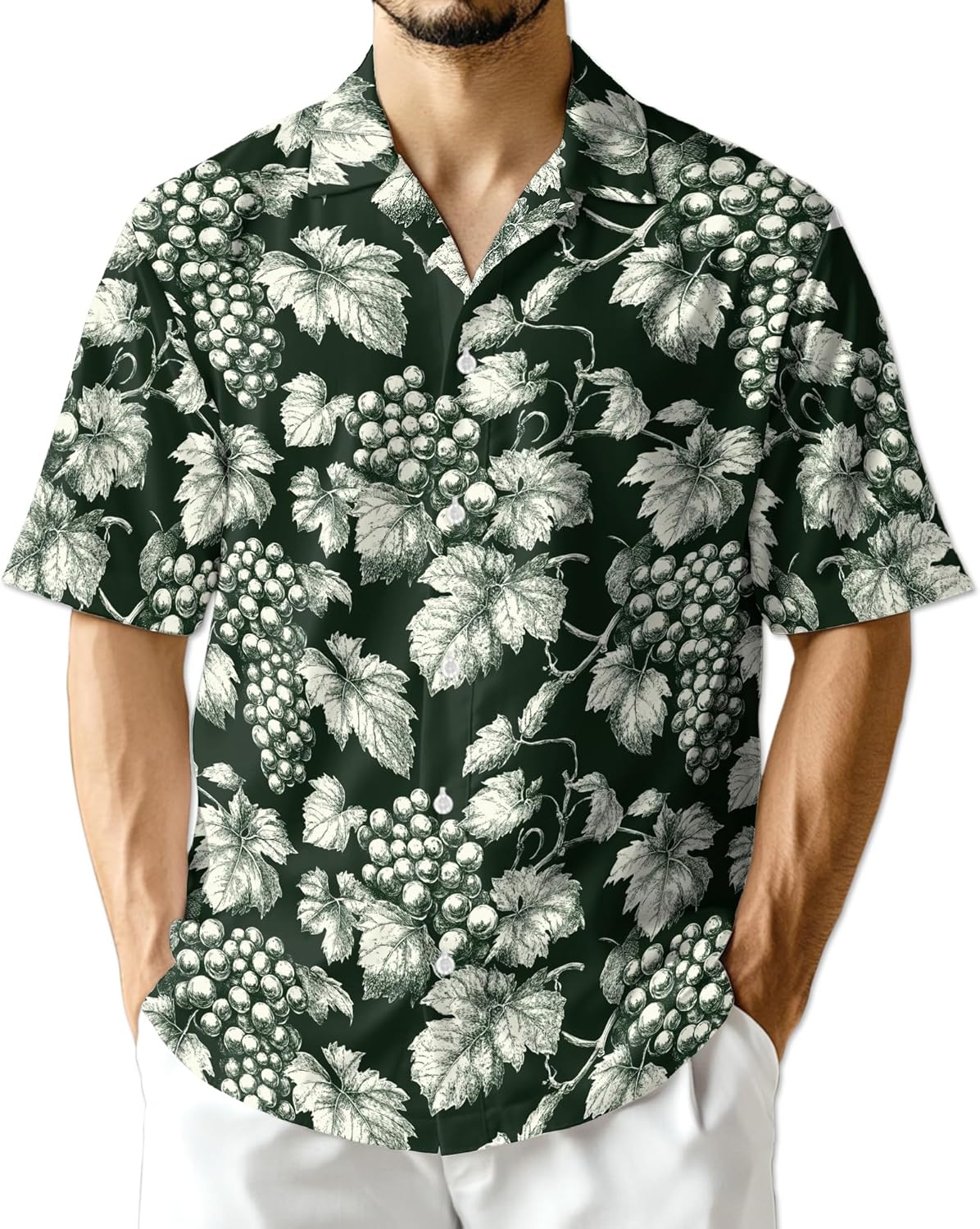 Pineapple Gold Hawaiian Shirt for Men, Button Down Summer Beach Short Sleeve, Tropical Style, Sizes S-5XL