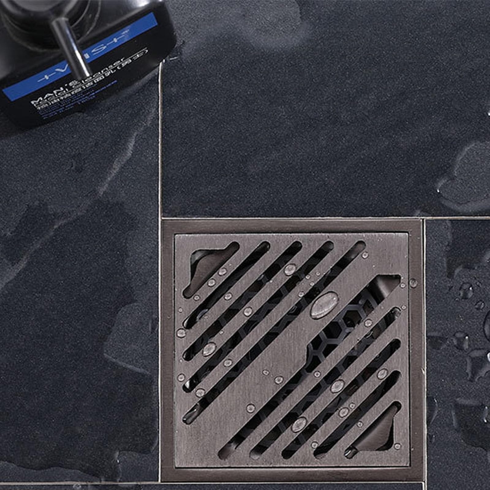 Drenaje De Piso Gris, Desagüe del Piso con Rejilla Y Filtrar, Anti-Olor Piso Desagüe Rejilla Residuos Filtro para Pelos, para Baño, Inodoro, Lavandería, Etc. Acero Inoxidable, 10 * 10 Cm