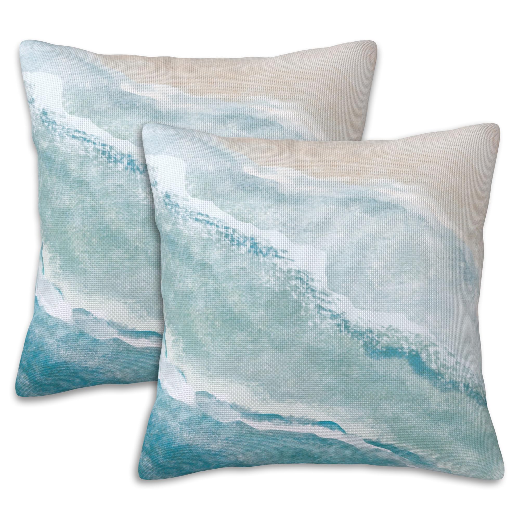 Housse de coussin salon style maison de ferme fleurie lot de 2 vintage