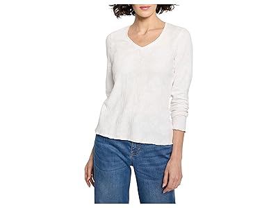NIC+ZOE Lace Knit V-Neck T-Shirt Women