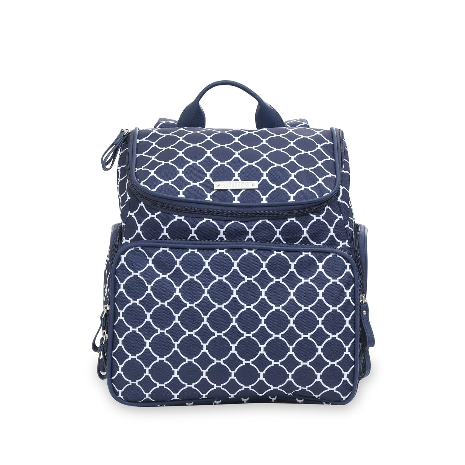 Bananafish Breast Pump Bag - Large Backpack Great for Travel with Breast Pump - Carrying Bag has Accessory and Cooler Pockets - Fits Most Major Brands Including Medela and Spectra, Blue/White
