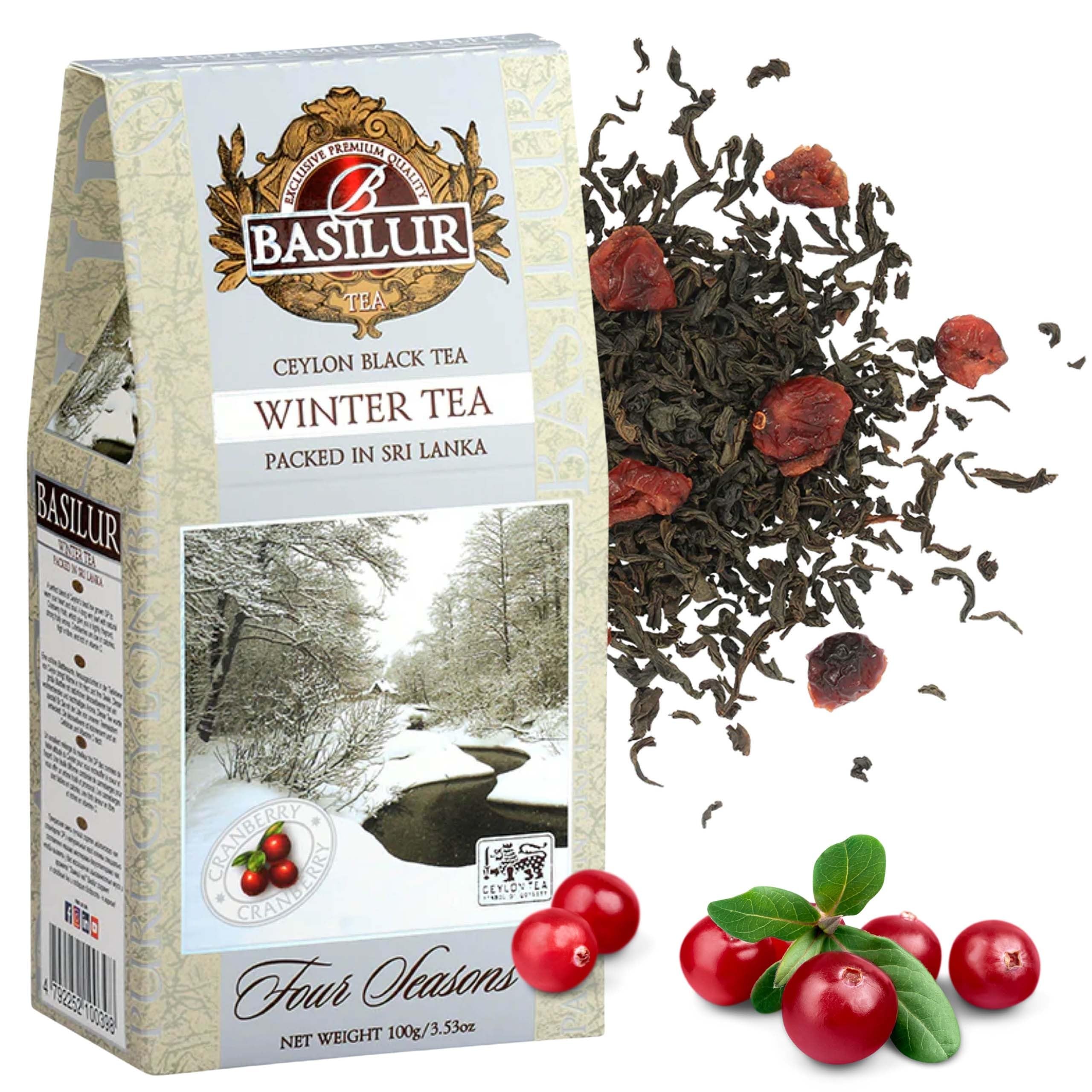 BASILUR Winter Tea Czarna herbata liściasta z dodatkiem owoców żurawiny 100 g (6)