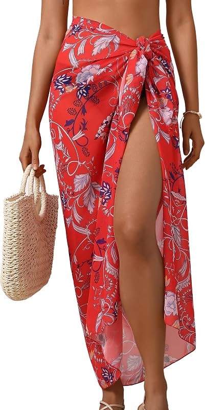 Womens Beach Cover Up Chiffon Sheer Bikini Beach Swimsuit Coverup Sarong Pareo Wraps for Women