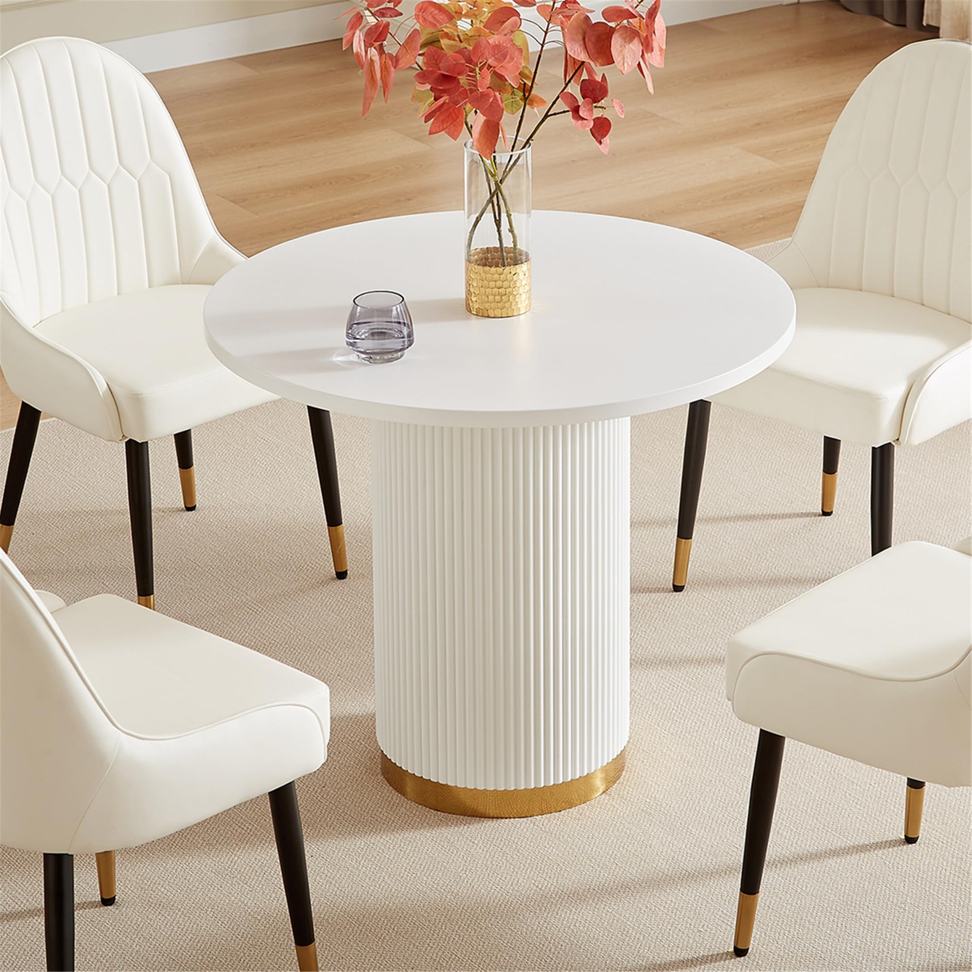 AF ARTISAN FURNITURE Round Dining Table for 4, 35.04