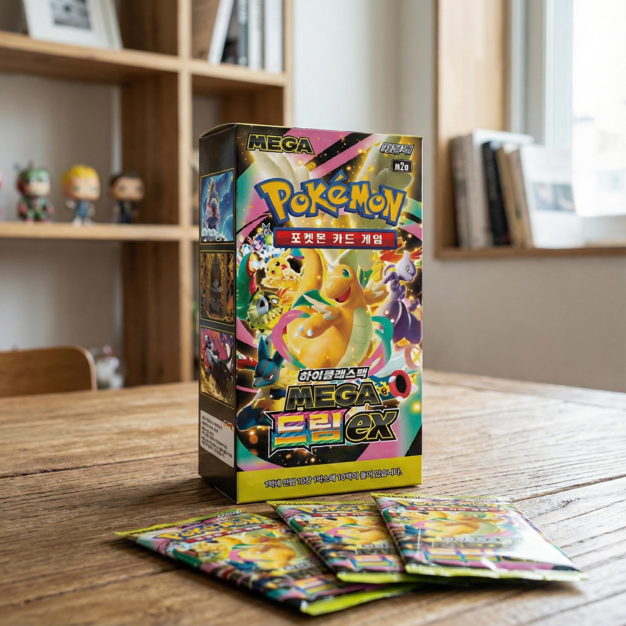 Pokémon Mega Dream EX Booster Display (KOR) – 10 Booster Packs – Koreanische Pokemon Booster Box Original-Edition – Mega-Pokémon ex & seltene Karten – Neu & OVP – High-Class TCG Sammelkarten Display