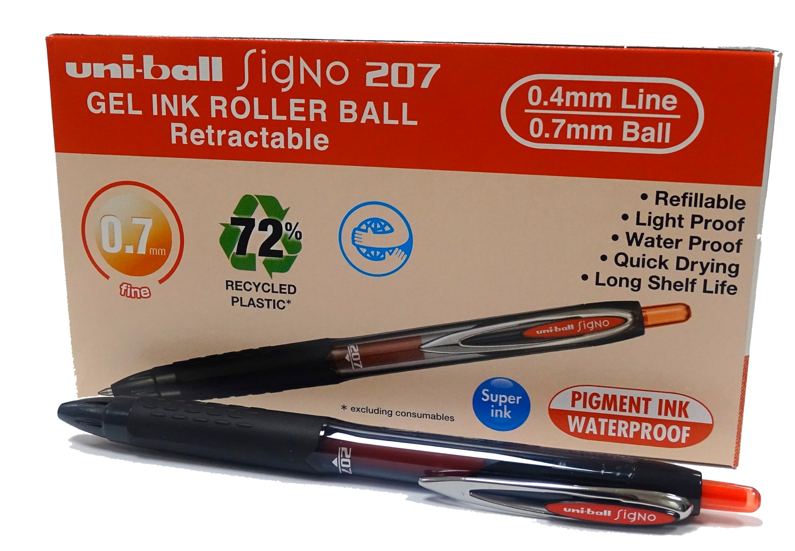 Uni-Ball Rollerball gel ink Signo UMN-207E Red 0.7mm box 12 pcs — image 1