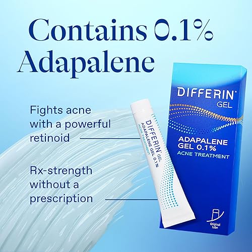 Miniatura 5 de Differin Differin - Paquete de combate contra el acné, tratamiento retinoide para el acné facial con 0.1% de adapaleno, tubo de 0.51 onzas + parches
