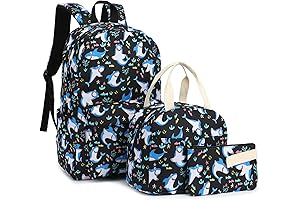 Youthful Shark Backpack Set for School, Field Trips, & More