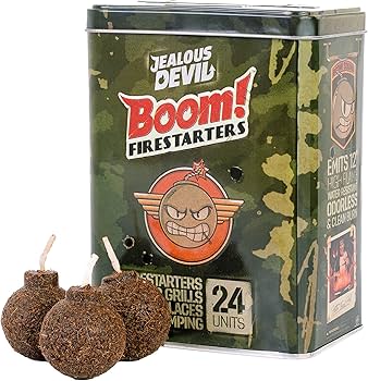 Amazon.com : Jealous Devil Boom! Firestarters 24 Pack, 100