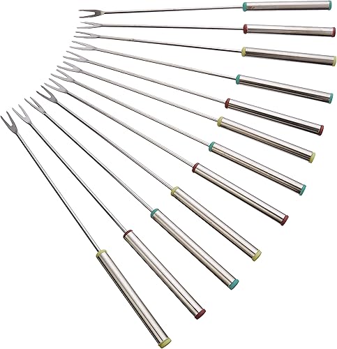 Miniatura 1 de Fox Run Tenedores de fondue de acero inoxidable de 9.5", 9.25 x 0.5 x 0.5, metálicos