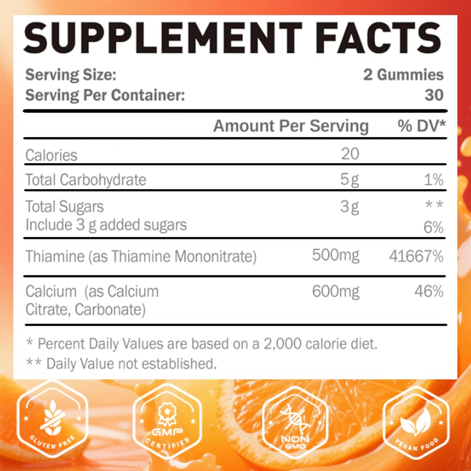 Vitamin B1 Gummies 500mg & Oregano Oil Gummies 300mg