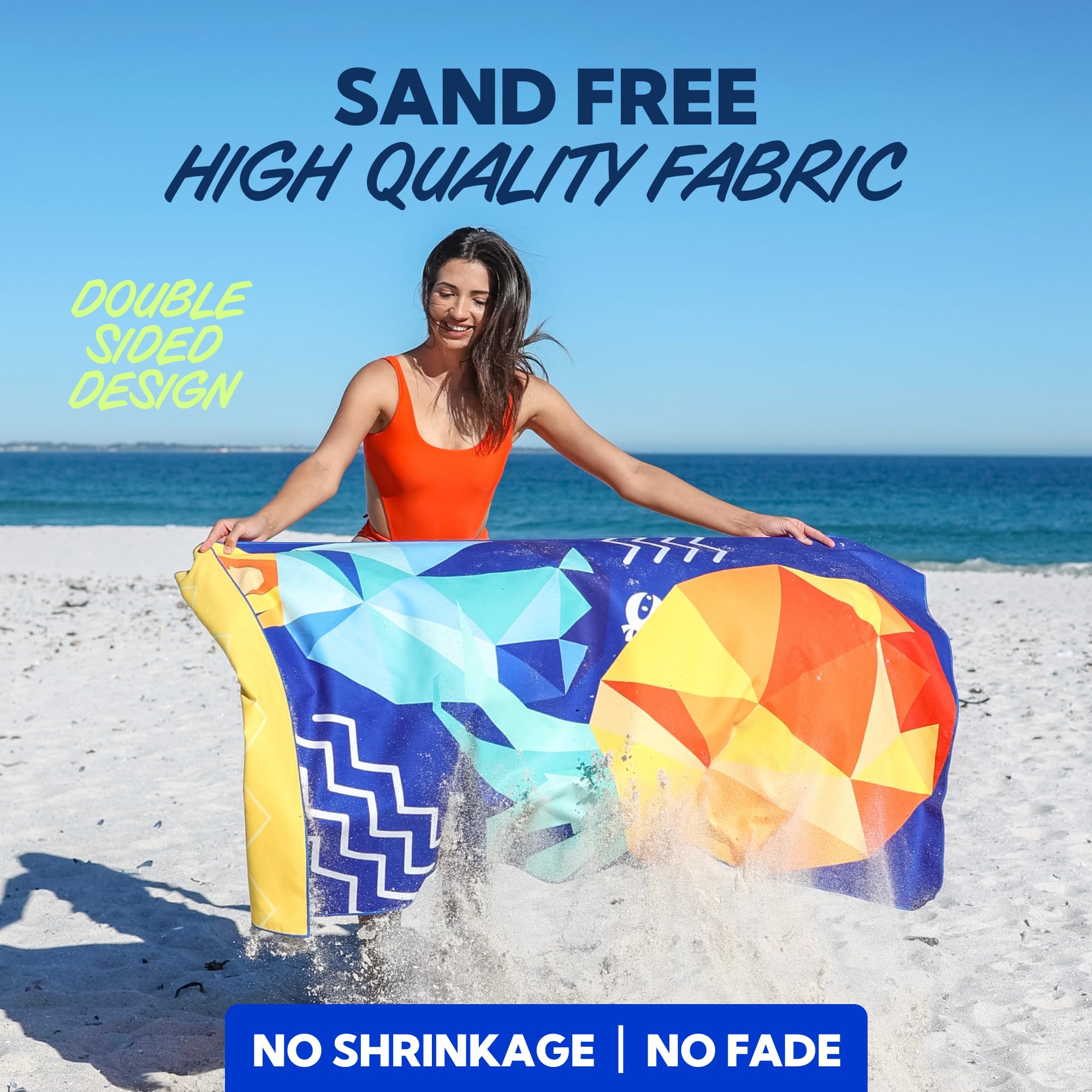 Amazon.com: SUN NINJA Microfiber Beach Towel - Sand Free, Quick