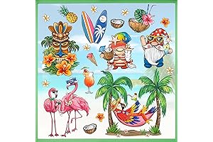 Hawaiian Window Clings for Tropical Paradise Ambiance