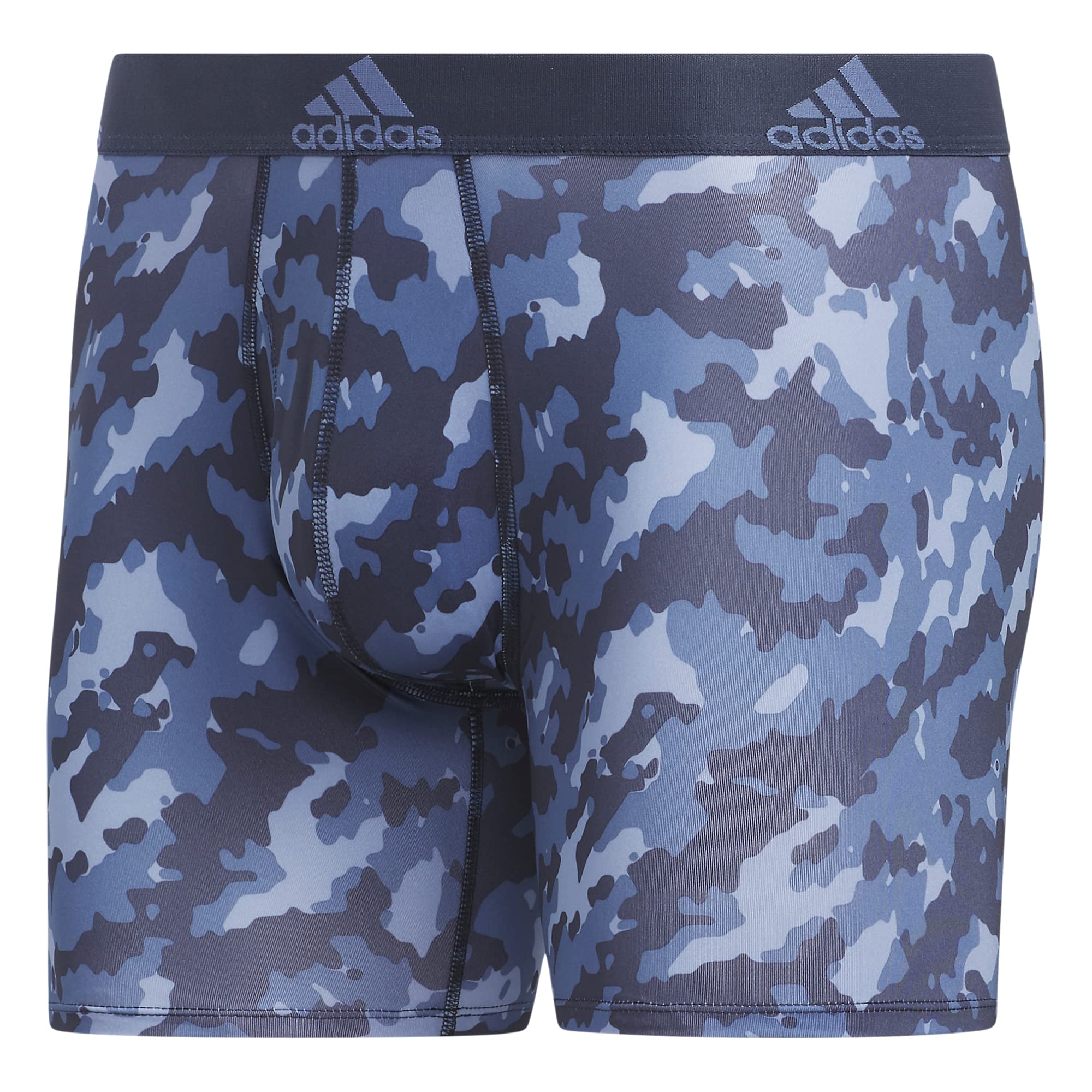 Adidas Men's Performance Boxer Brief Underwear (1 Pack), Elements Camo Shadow Navy-Crew Blue/Shadow Navy/Chalk Blue, XX-Large
