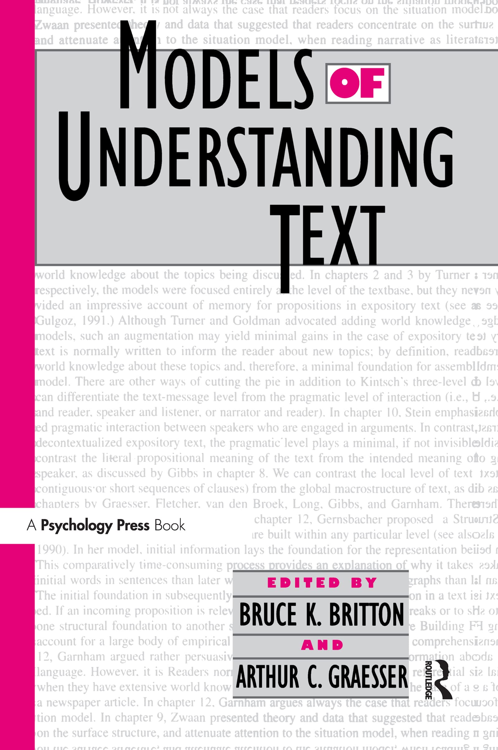 Buy Models of Understanding Text (Cog Studies Grp of the Inst for Behavioral Research at UGA) โ BookShops.in
