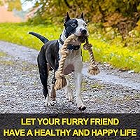 Vista 4 de Fida Juguetes de cuerda para perros para masticadores agresivos grandes/medianos, juguete de algodón resistente para masticar, 3 pies 5 nudos