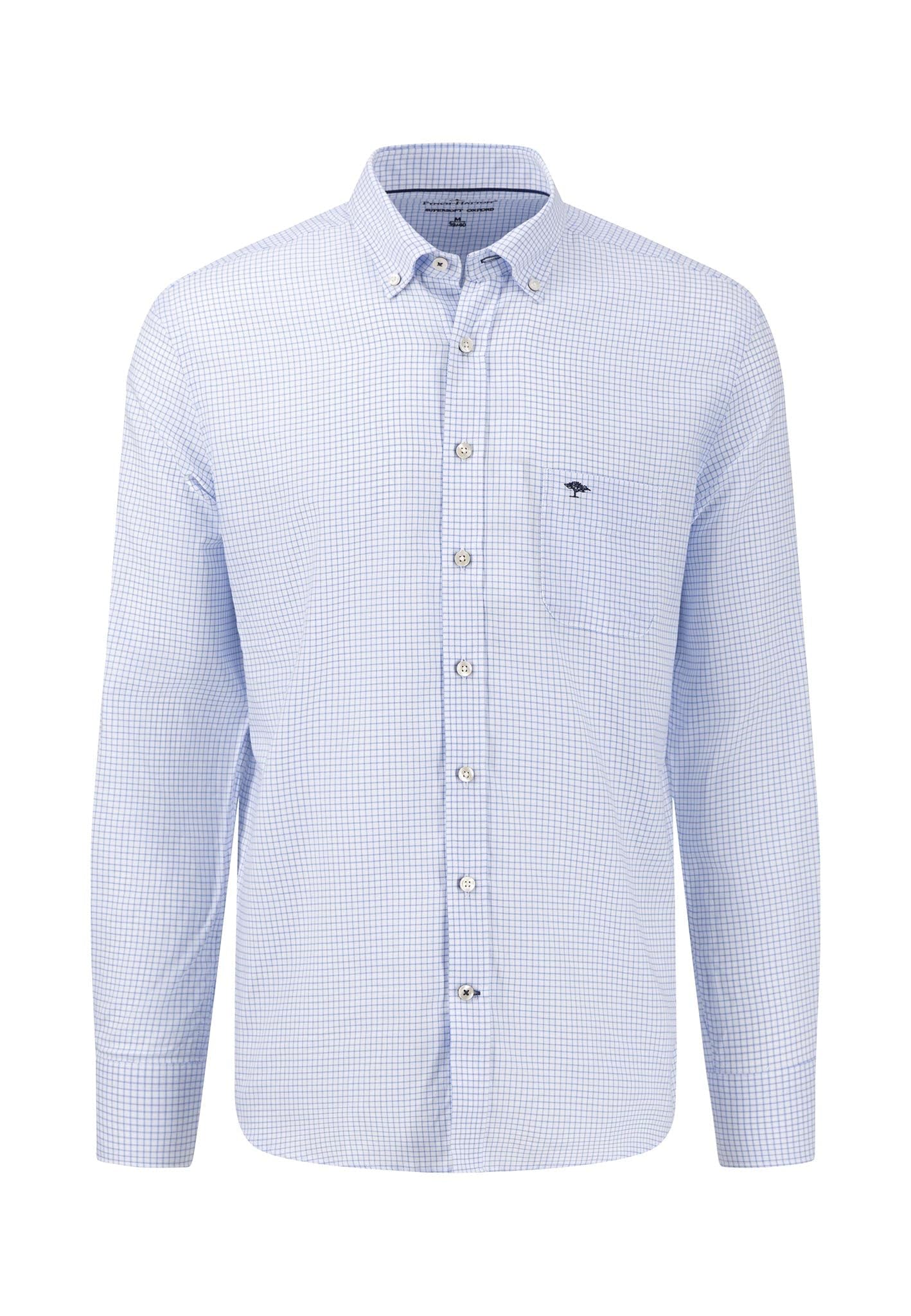 FYNCH-HATTON Men's Business Shirt, Blue, M