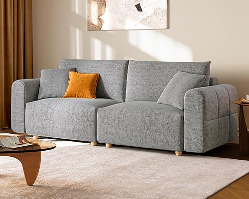 Miniatura 37 de LINSY HOME - Sofá seccional modular de gran tamaño, sofá en forma de L de 128" de ultra suave nube con asientos grandes y otomana removible, sofá