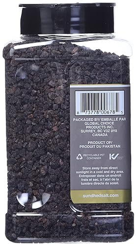 Miniatura 3 de Sundhed Sal de roca negra del Himalaya Kala Namak (curso) en recambio  26.46 oz (26.45 onzas)  Condimento vegano natural