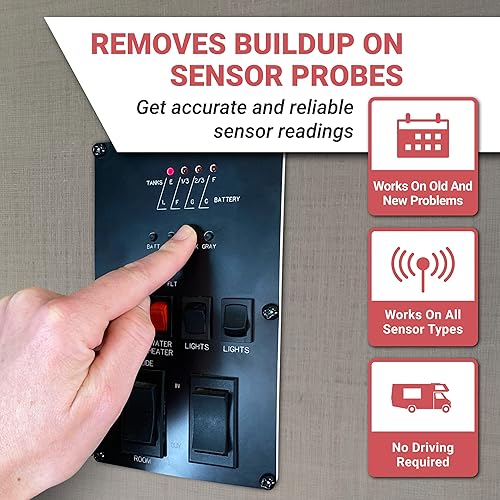 Miniatura 4 de Unique Restore-It RV Sensor líquido limpiador para tanques de retención de agua negra, limpia y restaura las sondas de sensor de tanque negro de