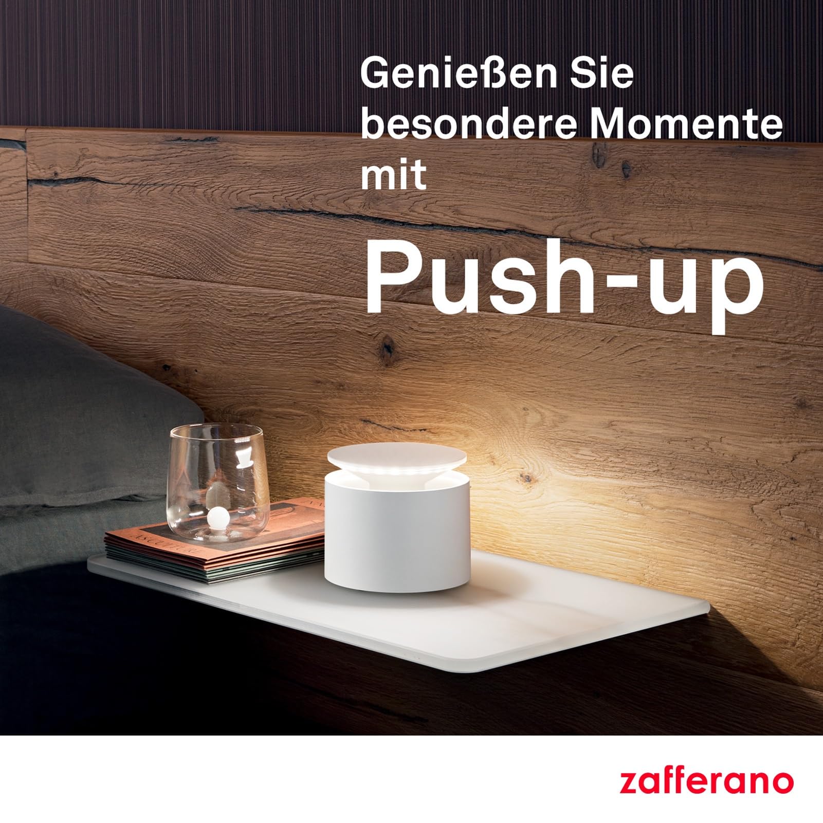 Zafferano, Push-Up Lampe, Kabellose, Wiederaufladbare Tischlampe mit Touch Control, Auch für den Außenbereich Geeignet, Dimmer, 2200-3000 K, Höhe 80-100 cm, Farbe Sand