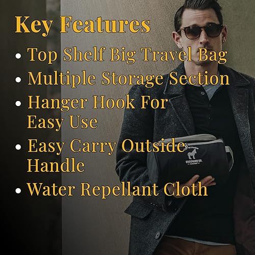 Miniatura 3 de Pete & Pedro Neceser  Kit Dopp para hombres y mujeres  Tamaño de viaje para artículos de tocador, cosméticos y afeitado  Grande, incluye gancho para