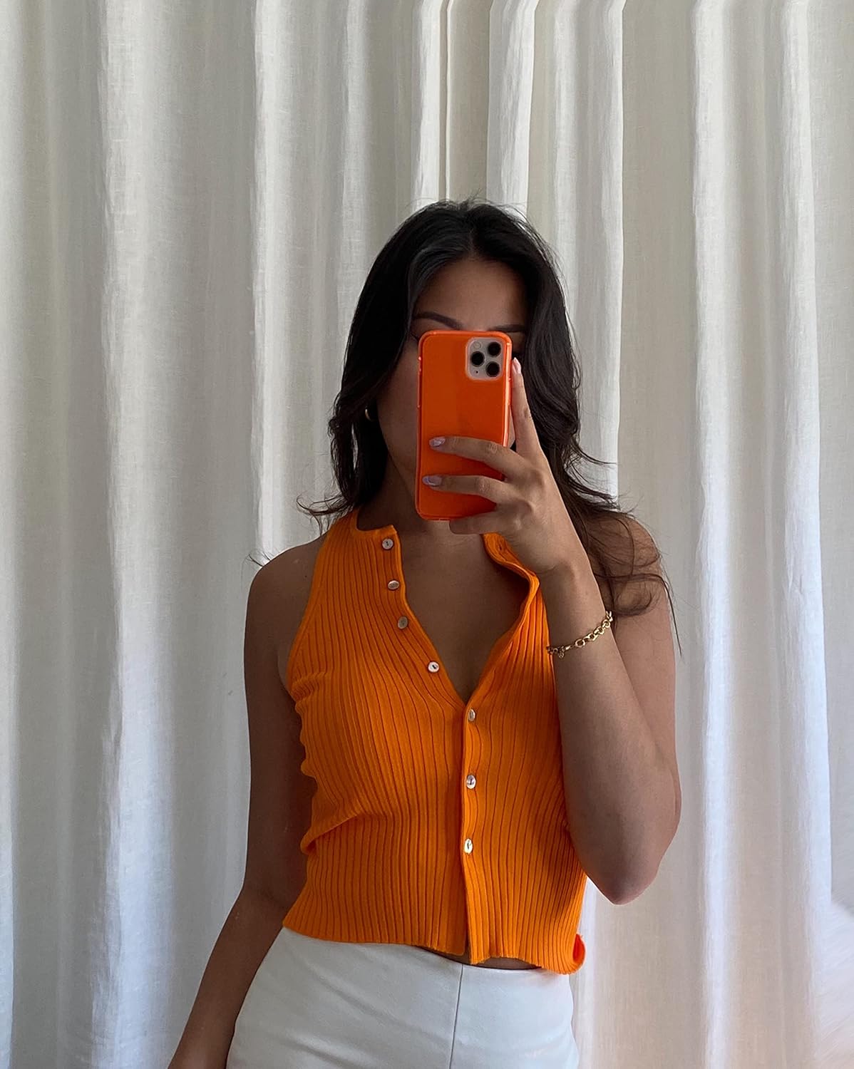 FELONY CASE - Stylish Neon Orange Crystal Clear Phone Case for iPhone 12/12 Pro - Compatible with MagSafe - 360° Shockproof Protective Cases