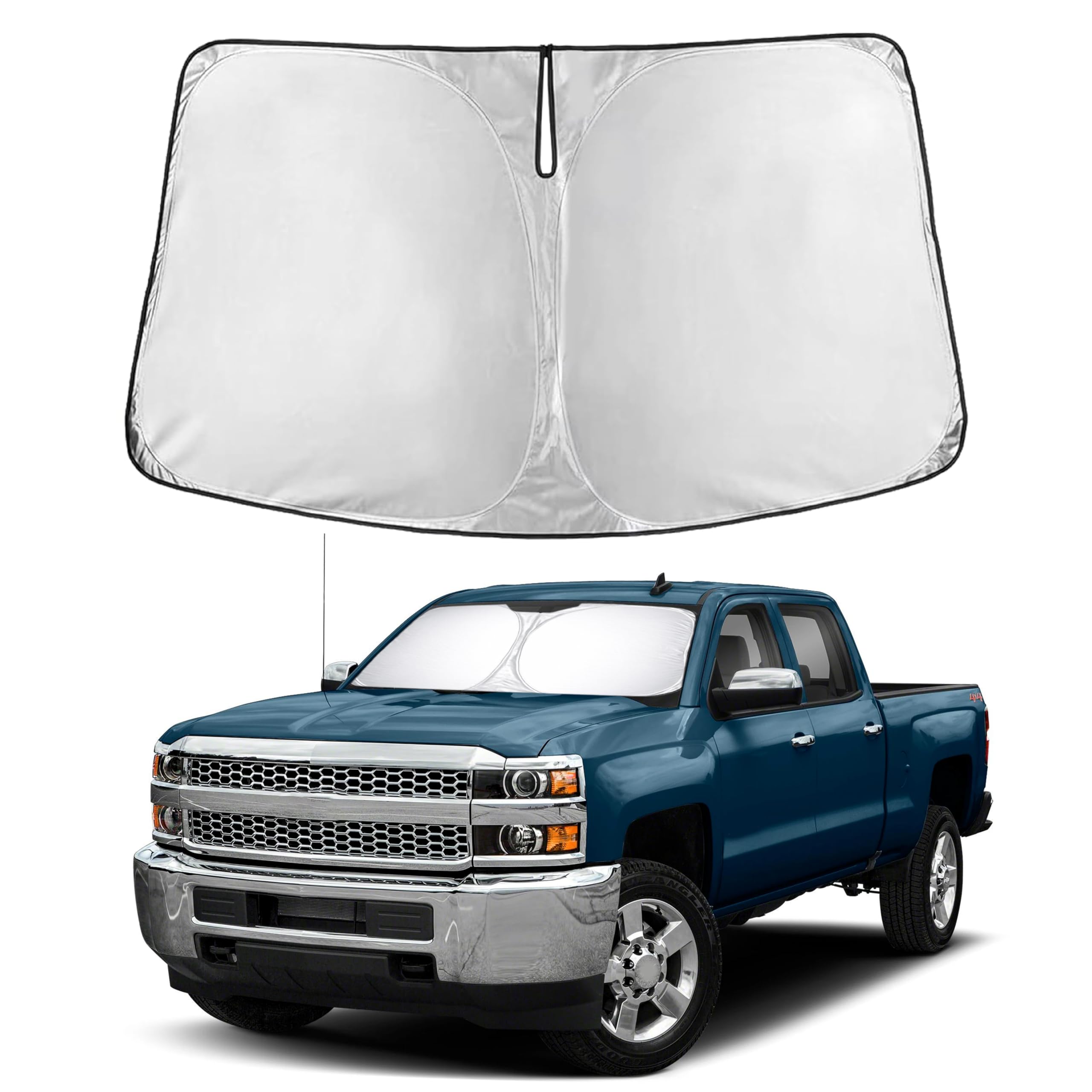 EcoNour Windshield Sunshade for Chevrolet Silverado 2500 2015– 2018 2019
