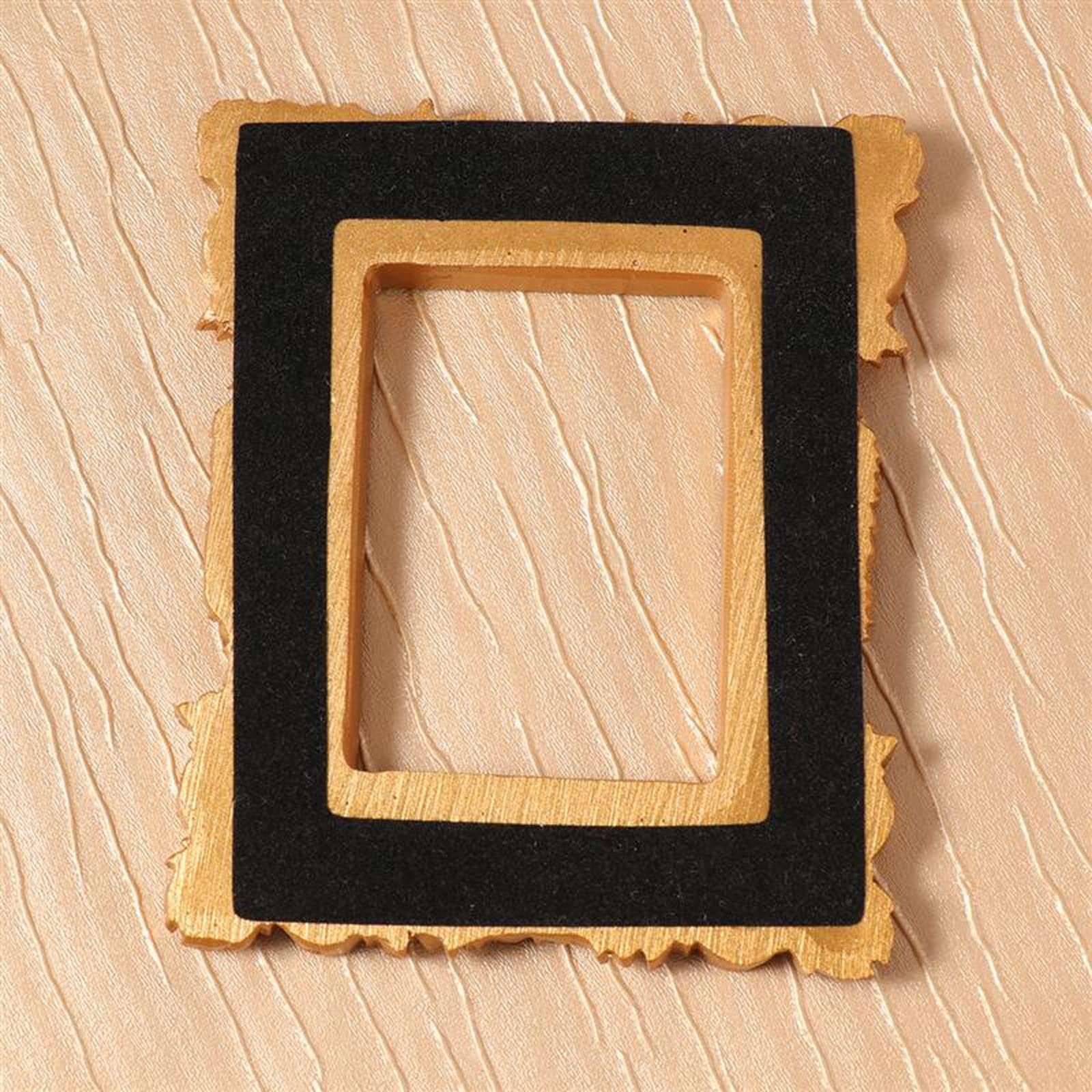Foto Fotolijst Frame Retro Rechthoek Hars Fotolijst Gouden Mini Desktop Ornament Sieraden Display Frame for Slaapkamer Home Decor