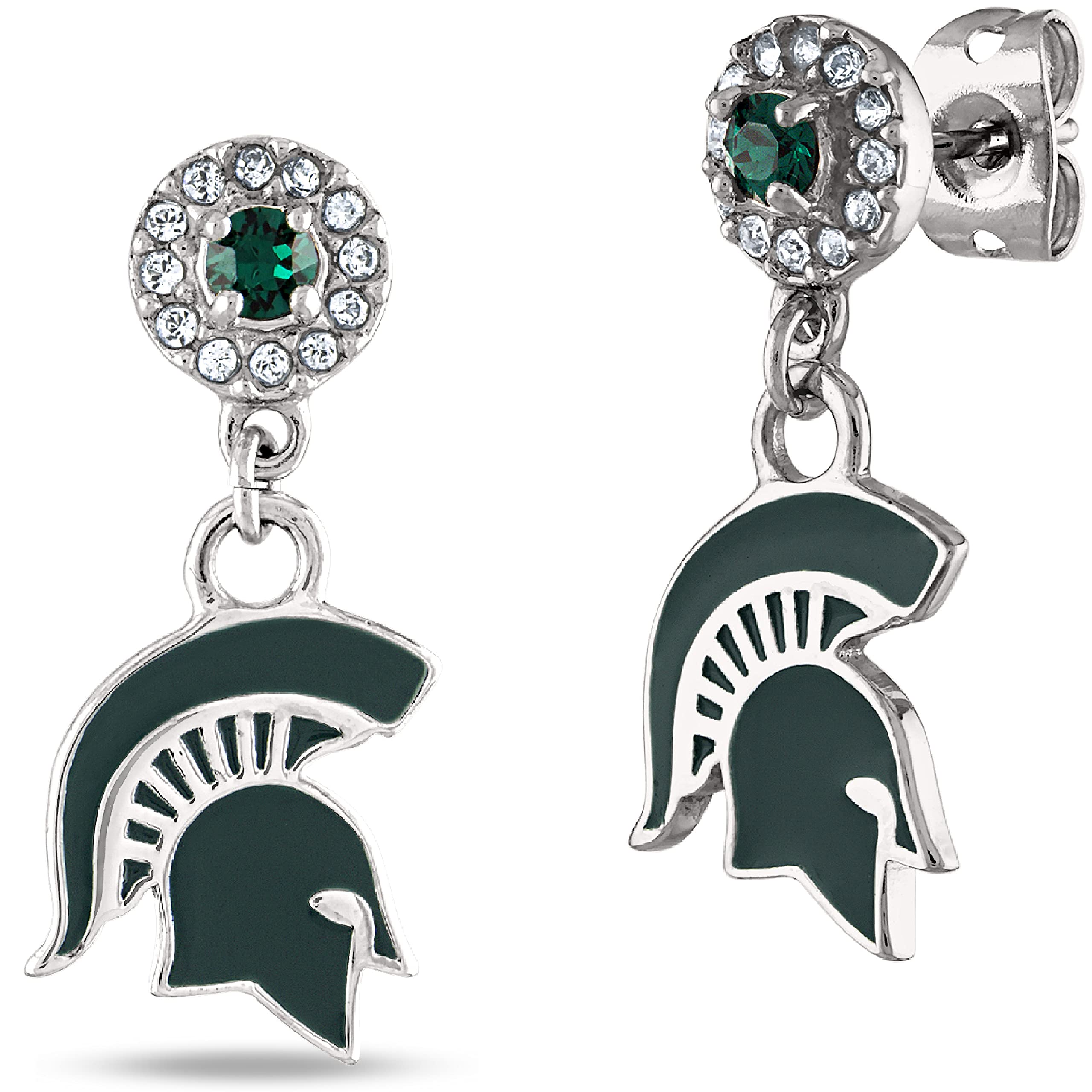 Stone Armory Earrings for Michigan State University Jewelry Gifts for Women, Graduation – Stainless Steel Skin-Friendly MSU Spartans drop earrings