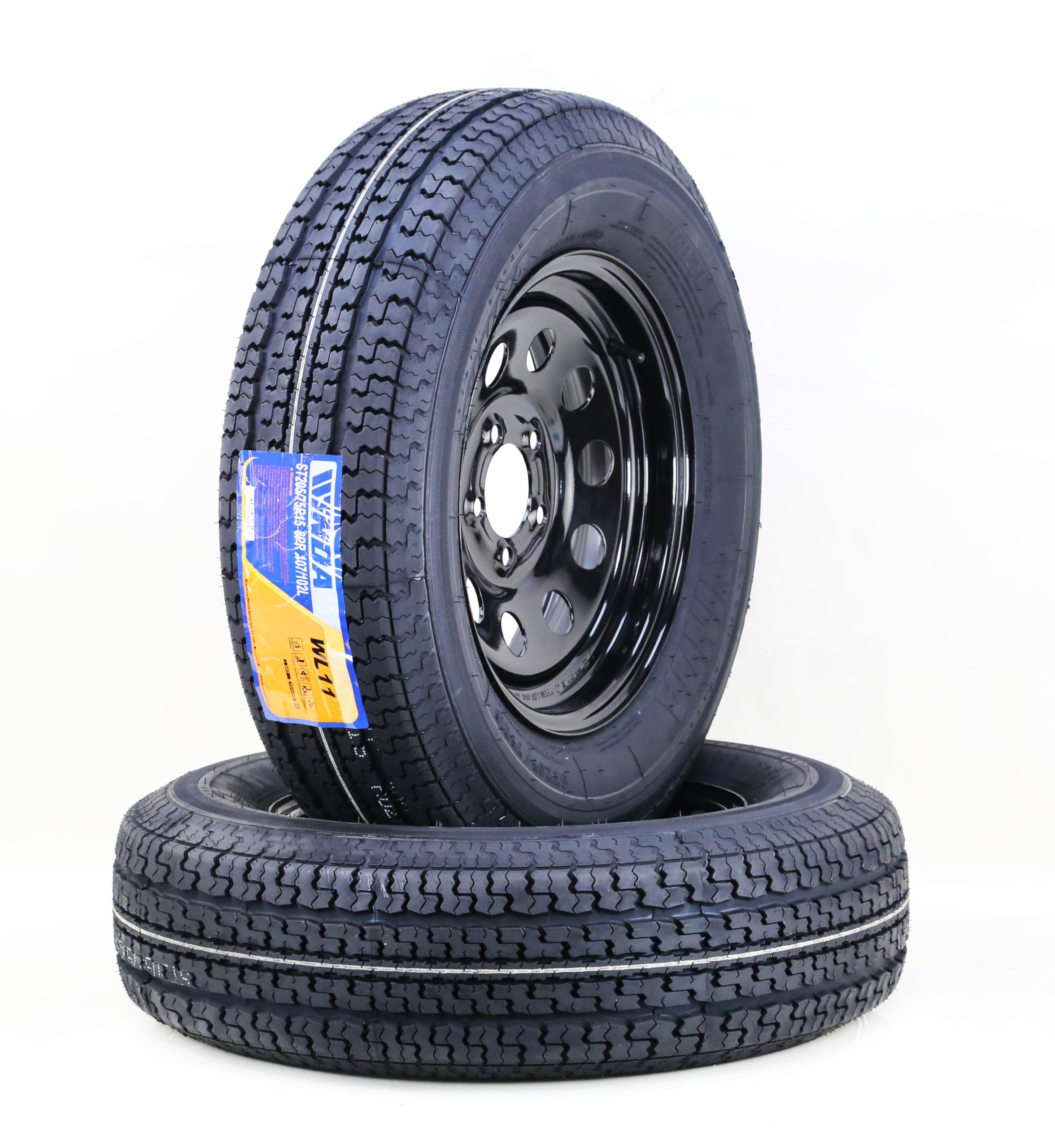 Trailer Tire Wheel Assembly ST205/75R15 8-Ply D
