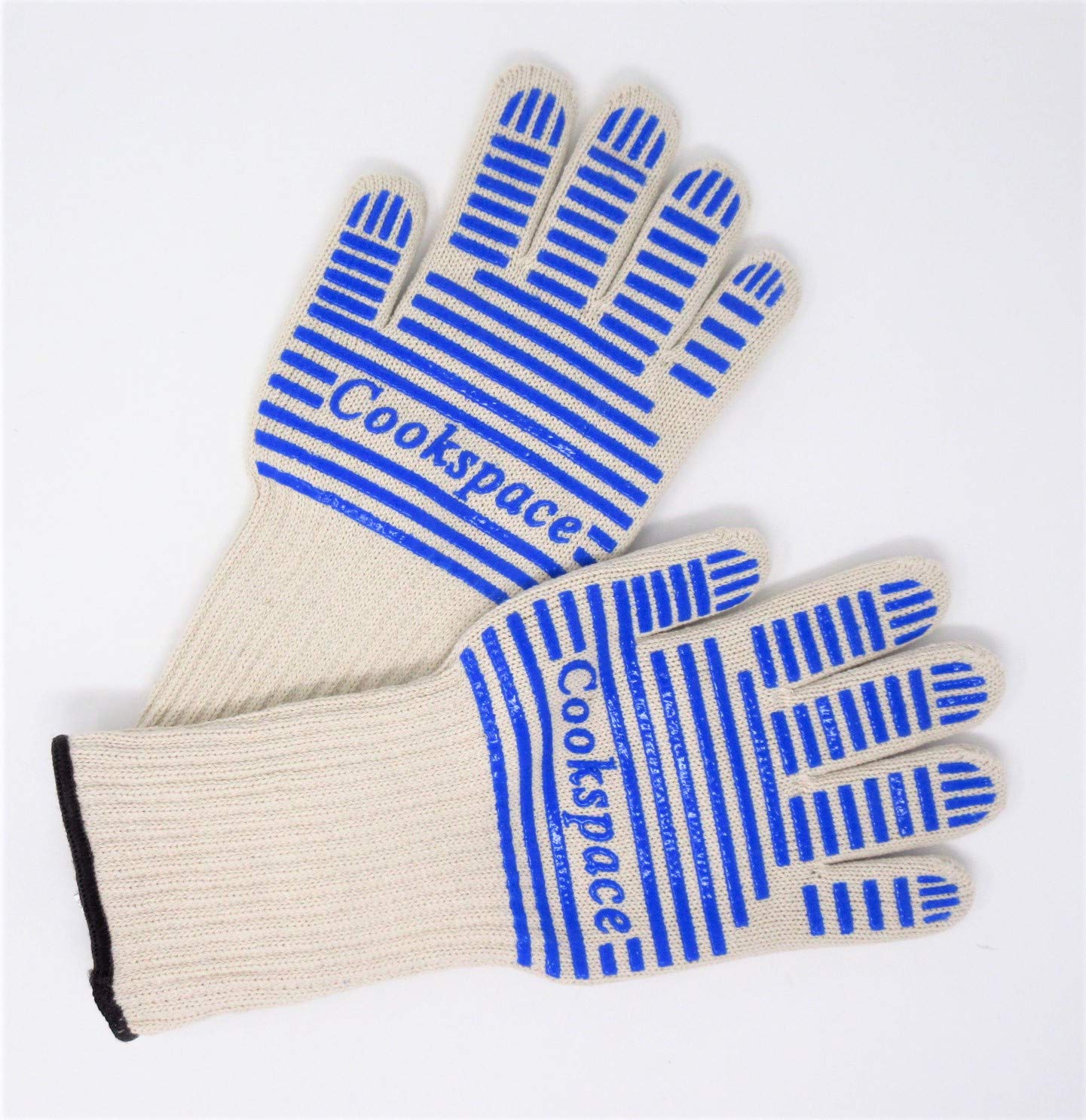 Cookspace Multicolour (Tm) 1 Pair Large Long Wrist Non-Slip Silicone Grip Heat Fire Flame Proof Protective Oven Gloves