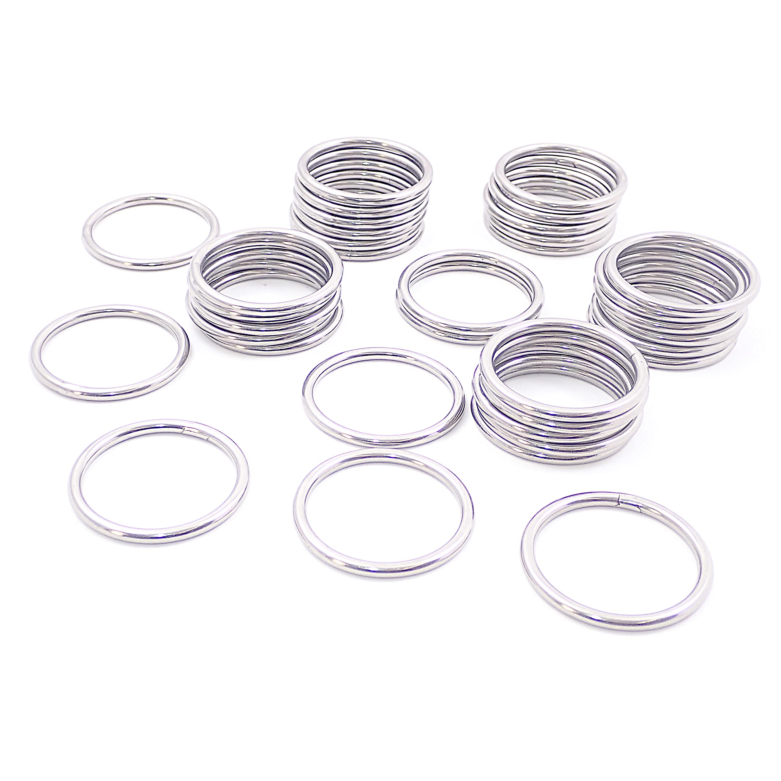 Welded Rings - 316 Stainless Steel - Size: 40mm - Pack Quantity: 6 - by Inoxia