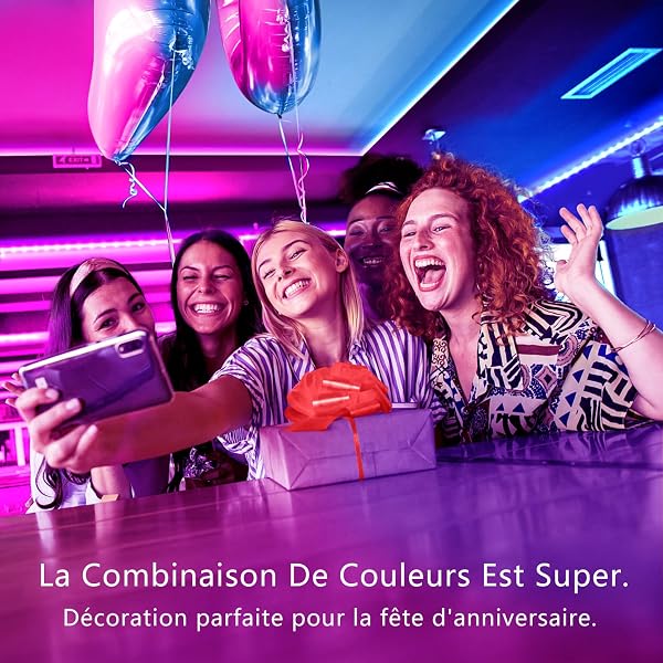 Keepsmile Ruban Led 30m (15mx2), Led Chambre Bluetooth, Bande Led Contrôlé par Télécommande APP, Guirlande Lumineuse Décoration Chambre Led Bureau - 4