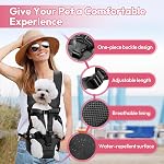 Sac à dos de transport pour animaux de compagnie, transporteur avant ajustable pour chien, transporteur avant résistant à l'eau, jambes dehors, sac à dos de transport pour animaux pour voyages en plein air, randonnée, camping