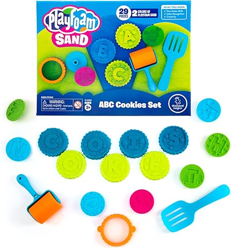 Educational Insights Playfoam Sand ABC - Juego de galletas, arena de juego, juguete sensorial, regalo para niños y niñas, a partir de 3 años