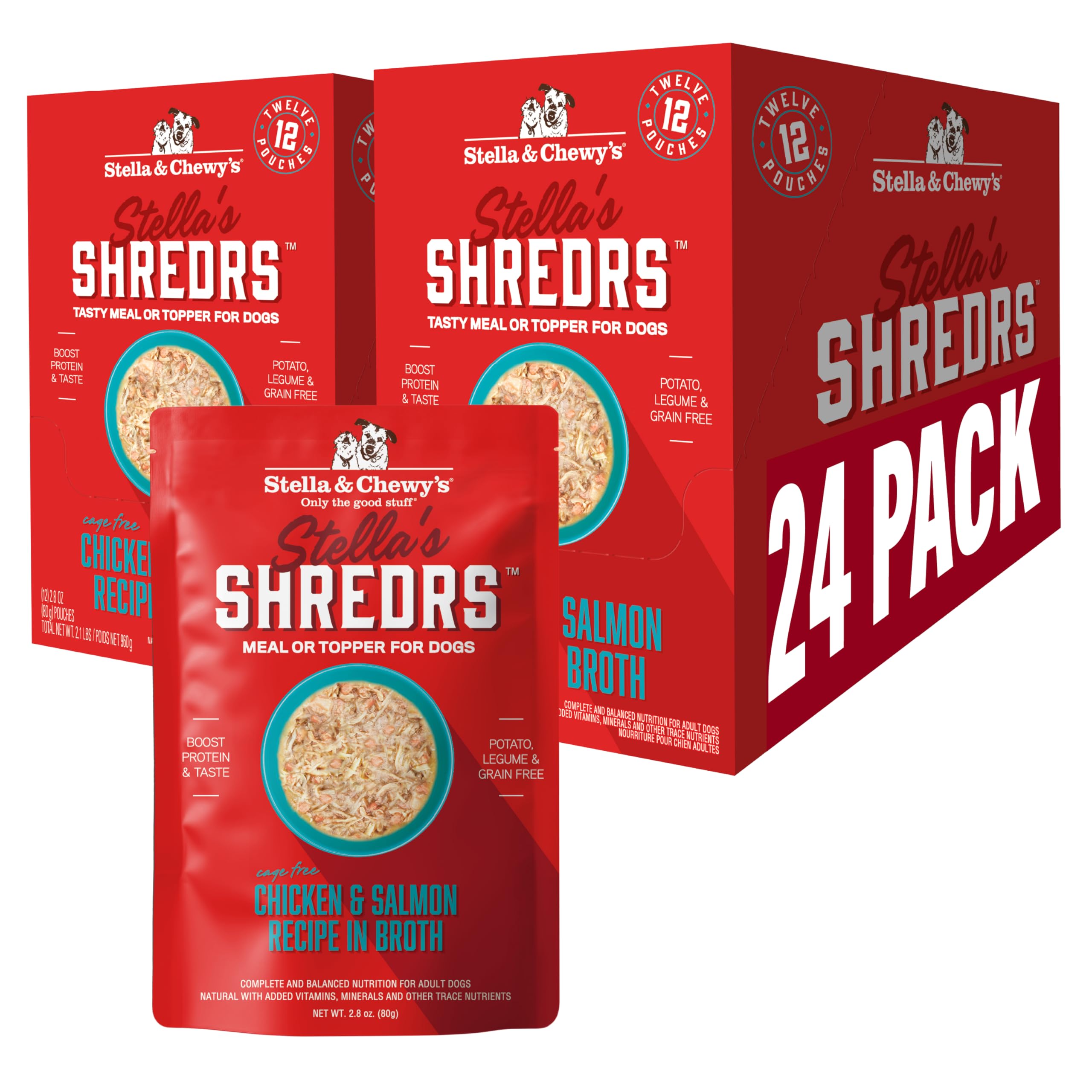 Stella and Chewy's Cage Free Chicken and Salmon Shredrs Pouches