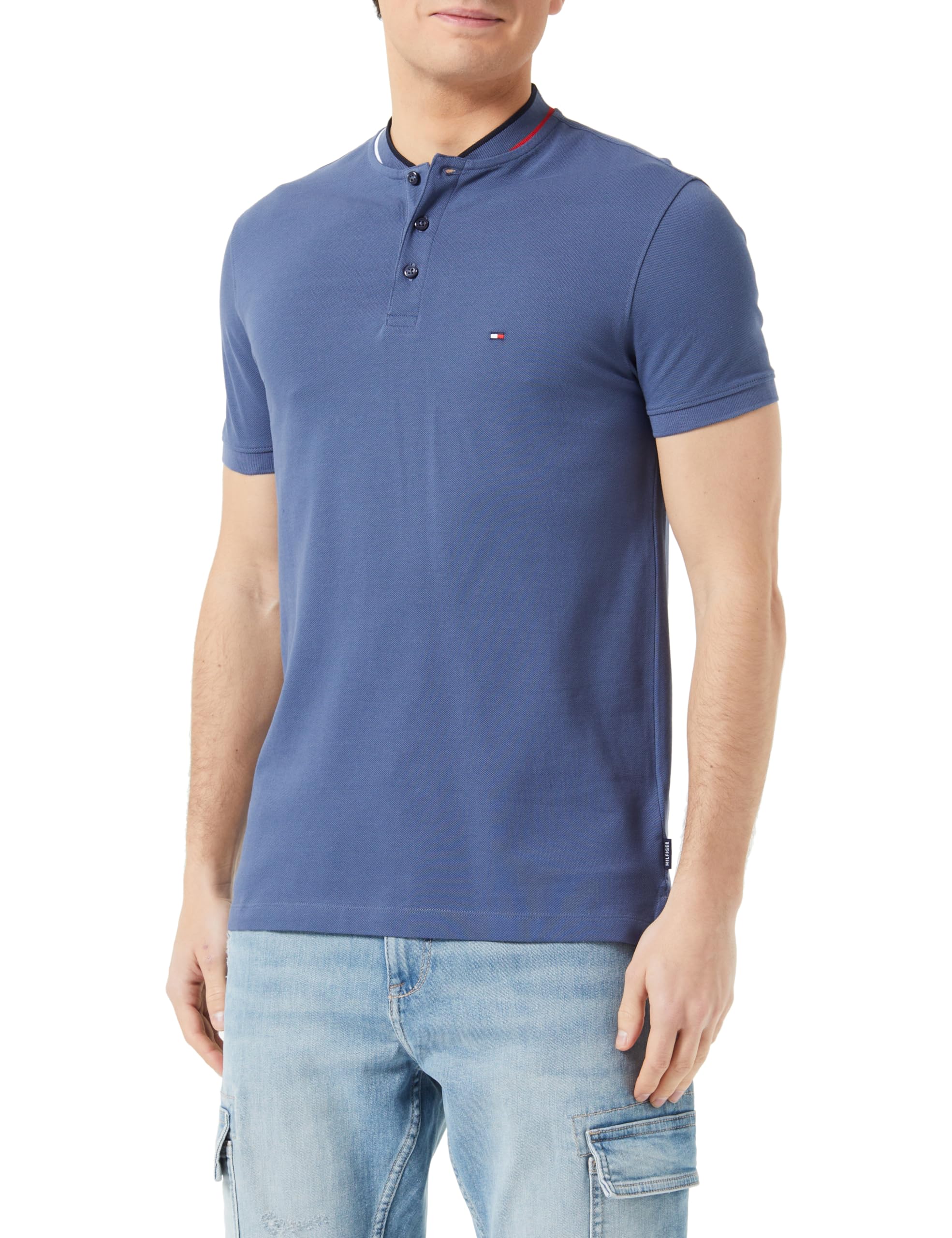 Tommy Hilfiger Polo de Manga Corta para Hombre Regular Fit, Blanco (White), XL