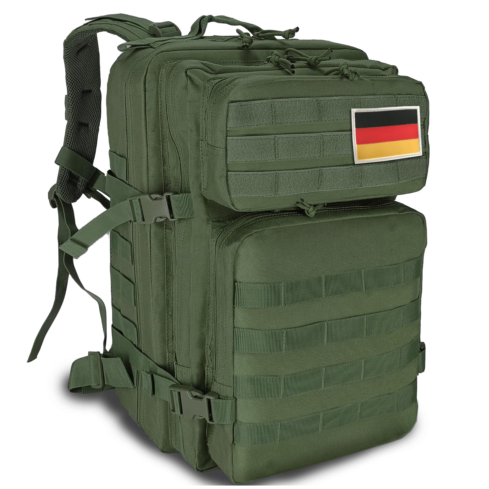 Militär Rucksack Herren,45L Groß Rucksack Wasserdicht Outdoor Assault Survival Wanderrucksack Herren, Taktischer Backpack Geeignet für Jagd,Wandern,Camping und Andere Outdoor-Aktivitäten (Schwarz)