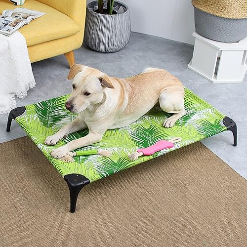 Miniatura 5 de Cama elevada refrescante para perro, cama de marcha para mascotas, cama de verano para perro, cuna elevada portátil para mascotas, perrera grande,