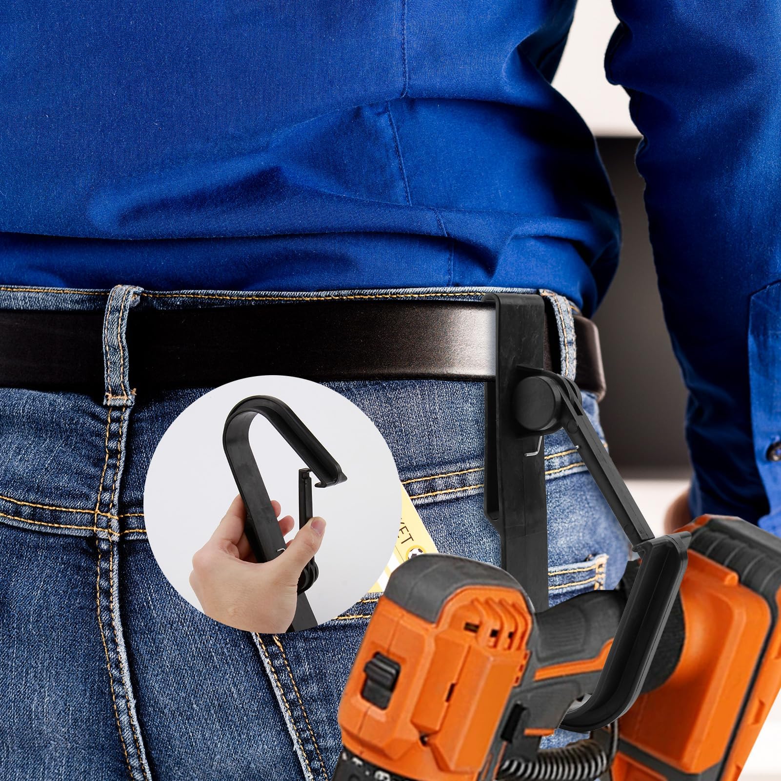 Universal Belt Hook Scaffolding Tool Holster Organizer Drill Holder Belt Clip Impact Wrench Holder for Cordless Drills Impact Drivers Alternative to Pouch - Image 4