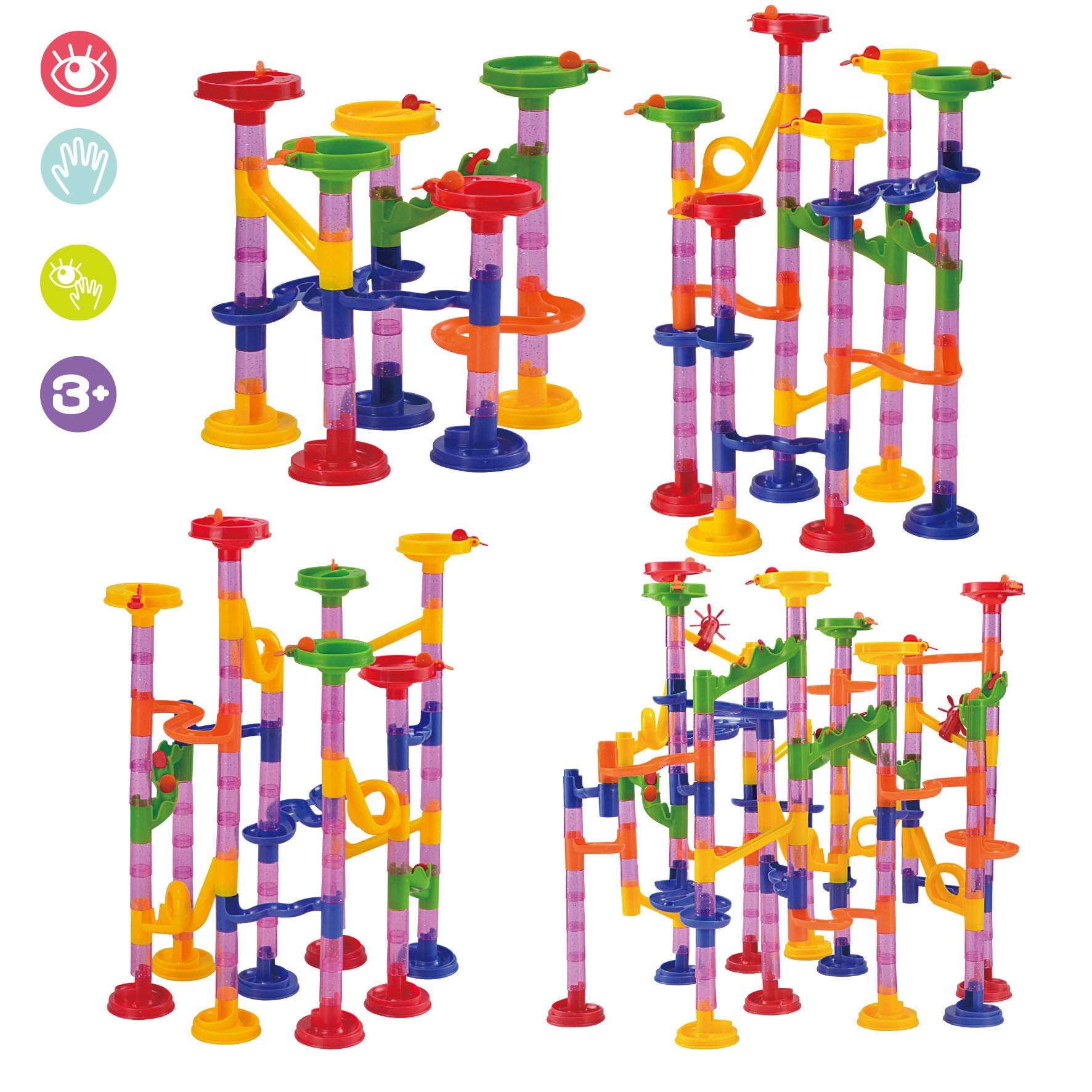 JOYIN Marble Run Premium Setï¼ˆ196 Pcsï¼‰, Construction Building Blocks