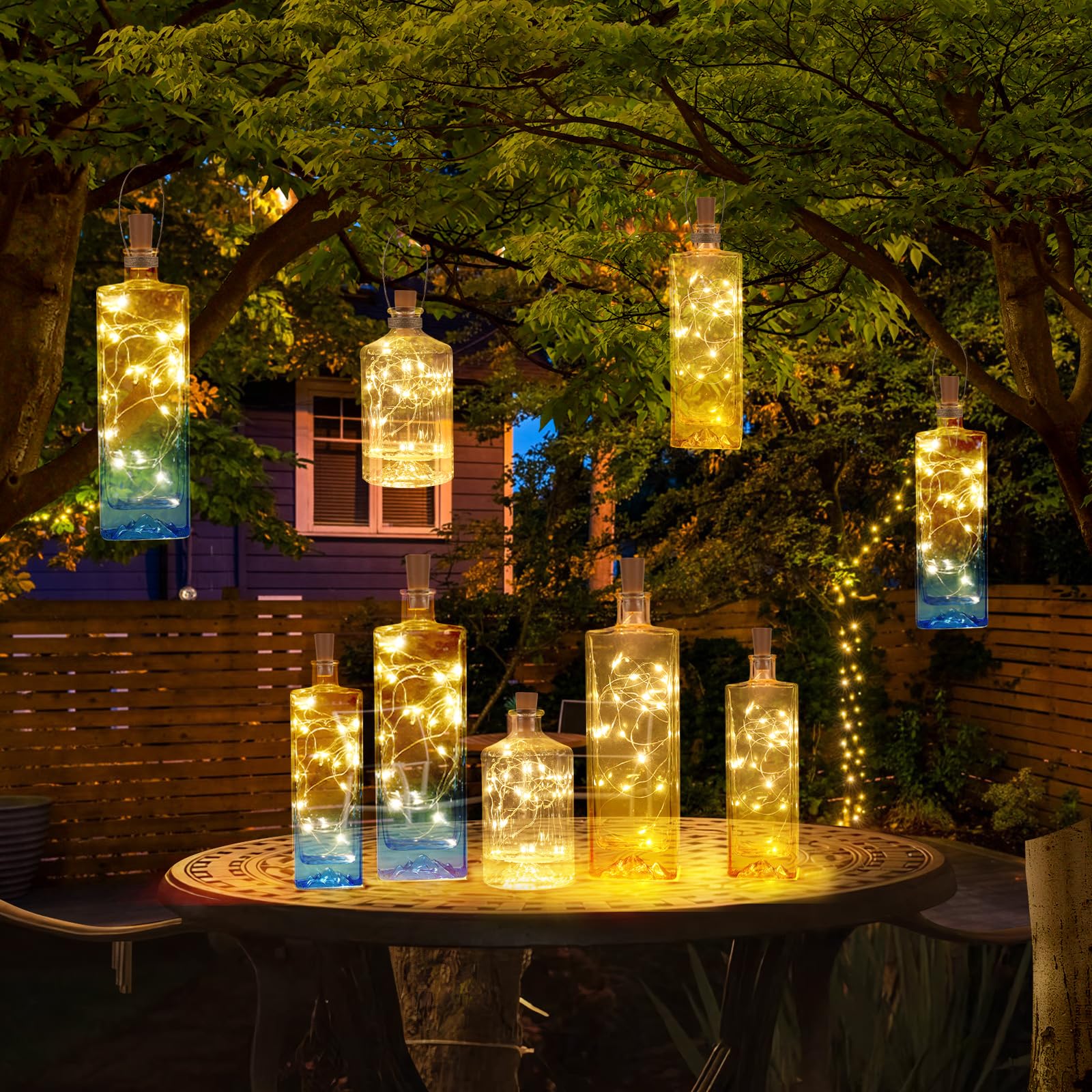 Diealles Shine LED Bouteille Guirlande 18 Pièces - Bouchons Lumineux 2M 20 LED Blanc Chaud Pour Fêtes Et Mariages
