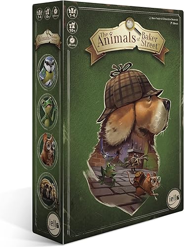 IELLO The Animals of Baker Street - Juego de investigación jugable para toda la familia a partir de 10 años 2-4 jugadores 45 minutos
