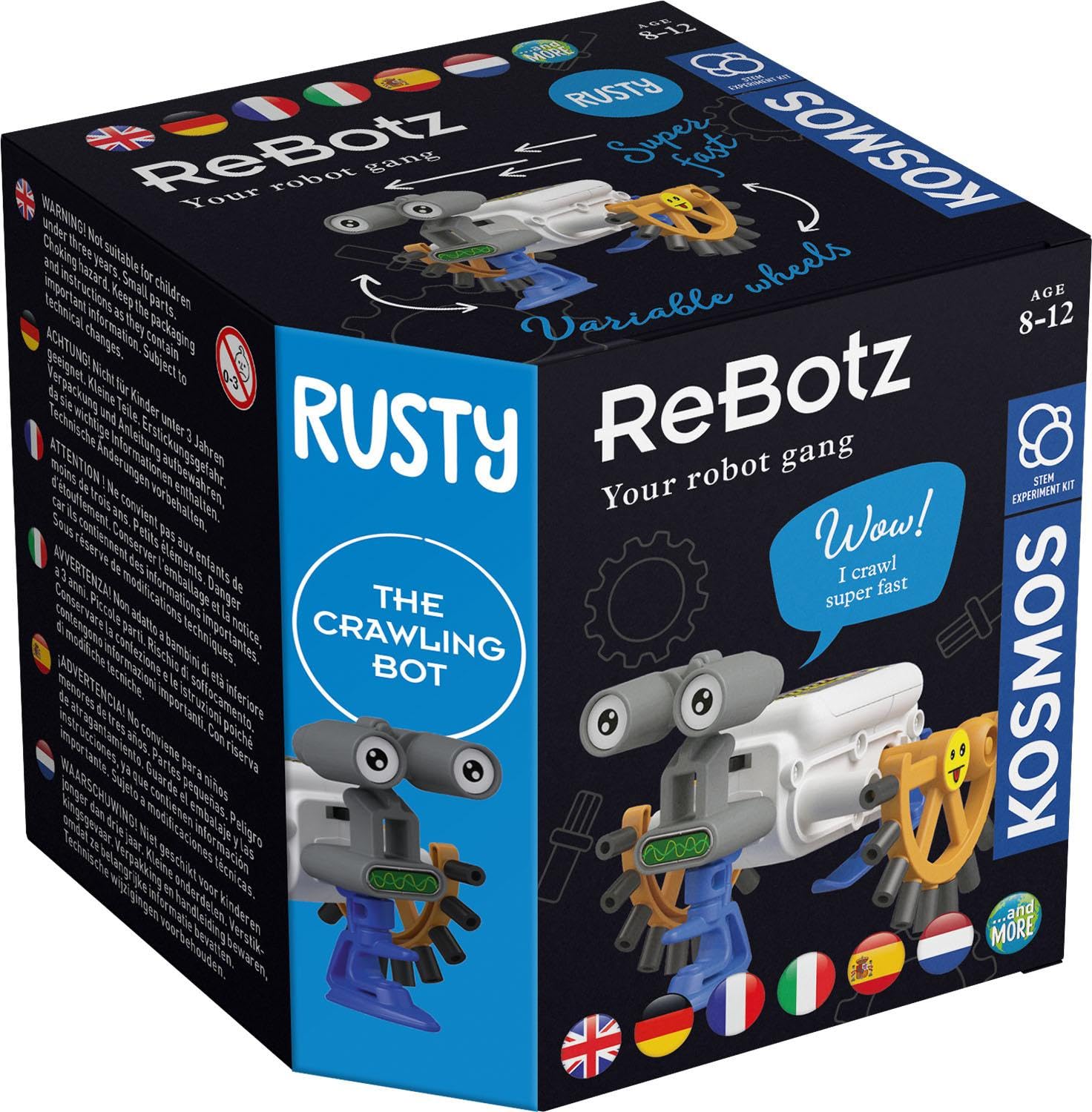 Thames & Kosmos - ReBotz: Rusty: The Crawling Bot, Build Your Own Robot, STEM Experiment Kit, Easy to Build Science Kit for Kids, Collect them All, Suitable for Ages 8+