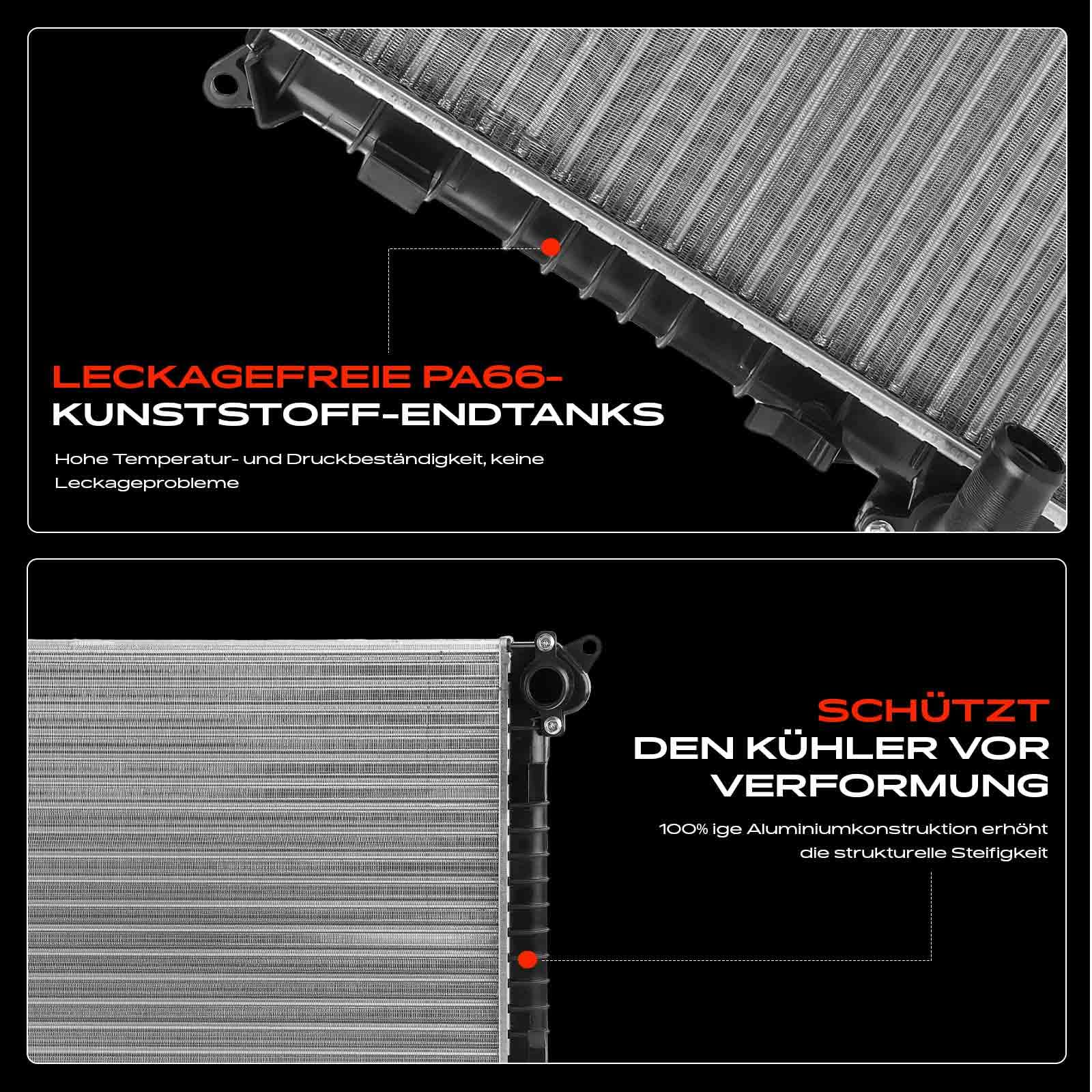 Frankberg Radiatore raffreddamento motore radiatore acqua cambio manuale | Compatibile con: M.i.n.i R50 R53, M.i.n.i decappottabile R52